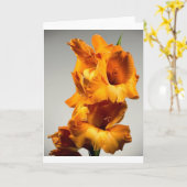 グラディオラス カード (黄色い花)