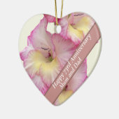 グラディオラス Editable 73周年 結婚記念日 セラミックオーナメント (左)