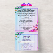 グラデエレガントィエントラ結婚イン オールインワン招待状 (内側)