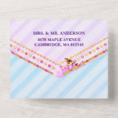 グラデエレガントィエントラ結婚イン オールインワン招待状 (裏面)