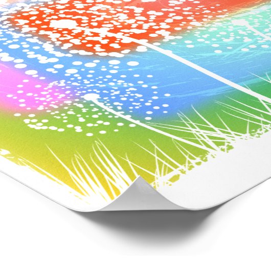 グラデカラフルィエントレインボーダンデリやる気を起こさせるオン ポスター (角)