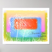 グラデカラフルィエントレインボーダンデリやる気を起こさせるオン ポスター (正面)