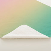 グラデカラフルィティグラデーションングティール（緑がかった色）ピーチピンク シェルパブランケット (3/4)