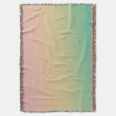 グラデカラフルィティグラデーションングティール(緑がかった色)ピーチピンク スローブランケット (正面縦)