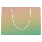 グラデカラフルィティグラデーションングティール（緑がかった色）ピーチピンク ラージペーパーバッグ (裏面)