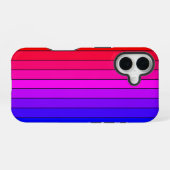 グラデカラフルィティストライプー iPhone 16ケース (裏面横)