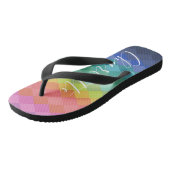 グラデカラフルィティ名パーソナライズされたバチェロレッテ ビーチサンダル (アングル)