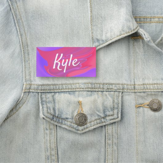 グラデカラフルーション美気ミニマル波 名札 (インサイチュ)