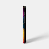 グラデカラフル渦巻形のーション壁紙電話ケース iPhoneケース (左側面)