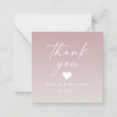 グラデグラデーションィエントマウーブ&オフホワイト結婚の感謝 ノートカード (正面)