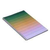 グラデグラデーションィティストライプーの裏にソフトグぼやけロン餅 ノートブック (右側)