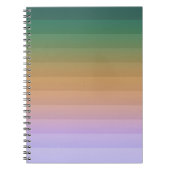 グラデグラデーションィティストライプーの裏にソフトグぼやけロン餅 ノートブック (正面)