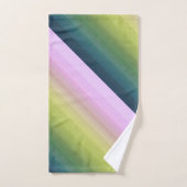 グラデグラデーションィティストライプーの裏にソフトグぼやけロン餅 バスタオルセット (ハンドタオル)
