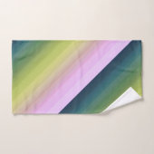 グラデグラデーションィティストライプーの裏にソフトグぼやけロン餅 バスタオルセット (ハンドタオル)