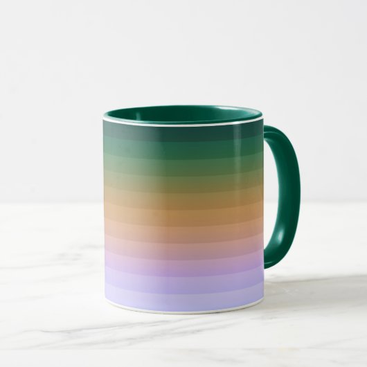 グラデグラデーションィティストライプーの裏にソフトグぼやけロン餅 マグカップ (正面右)