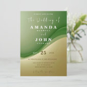 グラデグラデーションーション春カラーパレット結婚フォト 招待状 (スタンド正面)