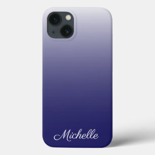 グラデパーソナライズされたィティグラデーションングネイビー青ケース – メイトiP iPhone 13ケース