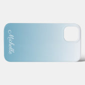 グラデパーソナライズされたィティグラデーションングルエンジェルブルーCase-Mate i Case-Mate iPhoneケース (裏面 (横))