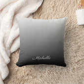 グラデパーソナライズされたーショングラデーションの黒い色合い クッション (ブランケット)