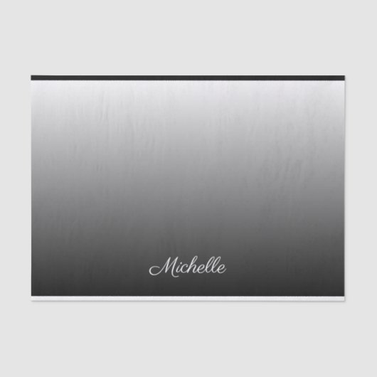 グラデパーソナライズされたーショングラデーションの黒い色合い 薄葉紙 (正面)