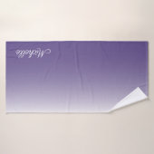 グラデパーソナライズされたーション超グラデーション紫 バスタオル (バスタオル)