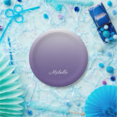 グラデパーソナライズされたーション超グラデーション紫 ペーパープレート (パーティー)