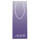 グラデパーソナライズされたーション超グラデーション紫 ワインギフトバッグ (裏面)