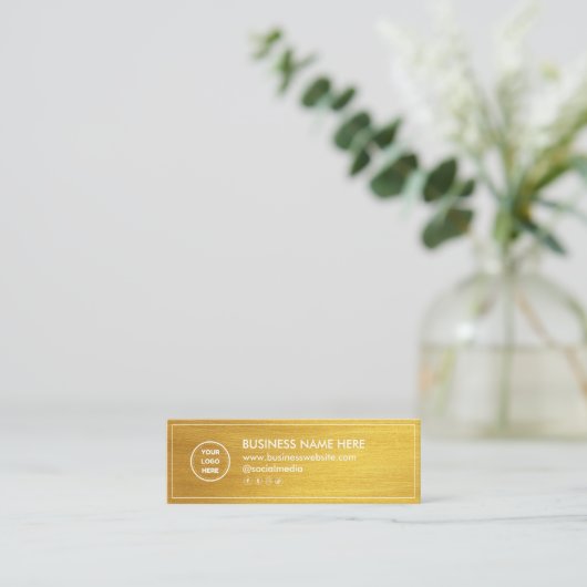 グラデフェイクーション金ゴールドミニシックモダンミニマル ロイヤリティカード (スタンド正面)