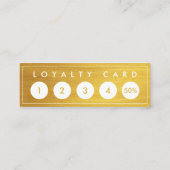 グラデフェイクーション金ゴールドミニシックモダンミニマル ロイヤリティカード (裏面)