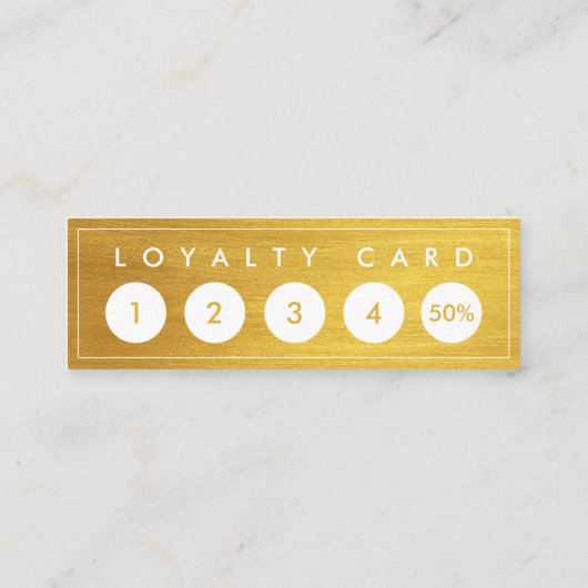 グラデフェイクーション金ゴールドミニシックモダンミニマル ロイヤリティカード (裏面)