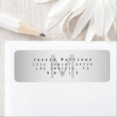 グラデモダンィエントグレー差出人住所 ラベル (インサイチュ)