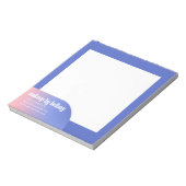 グラデモダンィエントブルーエレガントピンクのメイクアップアーティスト ノートパッド (回転)