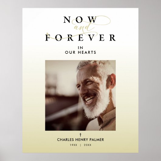 グラデモダンィエントミニマル写真葬儀サービス ポスター (正面)