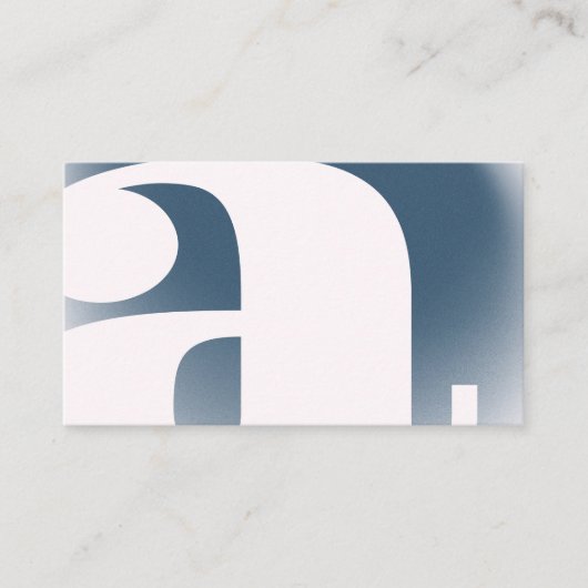 グラデモダンィティぼやけーノイズ文字グレー青 名刺 (正面)
