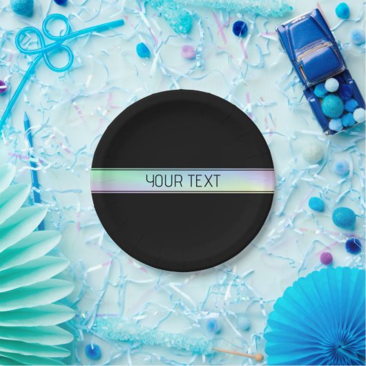 グラデモダンィティカラフルングおよび編集可能文字 ペーパープレート (パーティー)