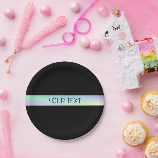 グラデモダンィティカラフルングおよび編集可能文字 ペーパープレート (パーティー)
