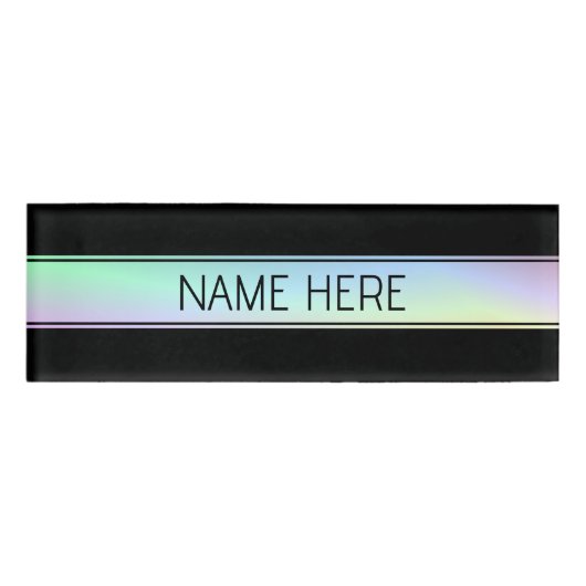 グラデモダンィティカラフルングおよび編集可能文字 名札 (正面)