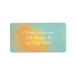 グラデモダンカラフルィエントオムブレミントオレンジアドレス ラベル