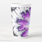 グラデモダンカラフルィエントフラクタルアート カフェラテマグ (正面)