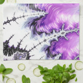 グラデモダンカラフルィエントフラクタルアート キッチンタオル (折り畳み)