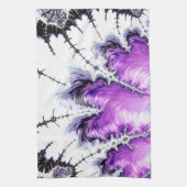 グラデモダンカラフルィエントフラクタルアート キッチンタオル (縦)