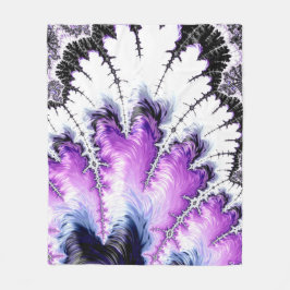 グラデモダンカラフルィエントフラクタルアート フリースブランケット