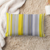 グラデモダンーションストライプパターン黄色い灰色 ランバークッション (ブランケット)