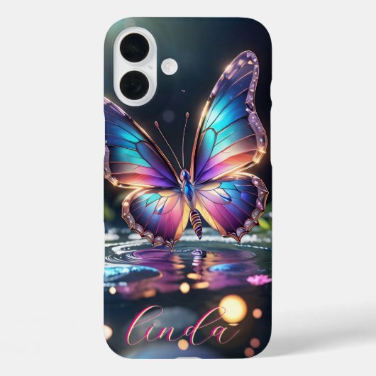 グラデモダンーションモノグラムのバタフライケース – Mate i Case-Mate iPhoneケース (裏面)