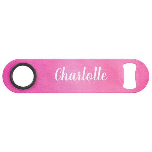 グラデーグラデーションションピンクの水パーソナライズされた色名 スピード栓抜き (正面(横))