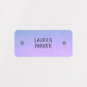 グラデーシかわいらしェント色コード付き星名衣類 ラベル (デザイン1)