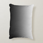 グラデーシカッコいいョンスタイリッシュトレンディー白黒ストライプ色 アクセントクッション (裏面(縦))