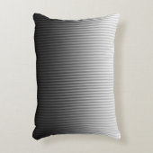グラデーシカッコいいョンスタイリッシュトレンディー白黒ストライプ色 アクセントクッション (正面(垂直))