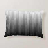 グラデーシカッコいいョンスタイリッシュトレンディー白黒ストライプ色 アクセントクッション (裏面)