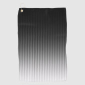 グラデーシカッコいいョンスタイリッシュトレンディー白黒ストライプ色 ゴルフタオル (正面)